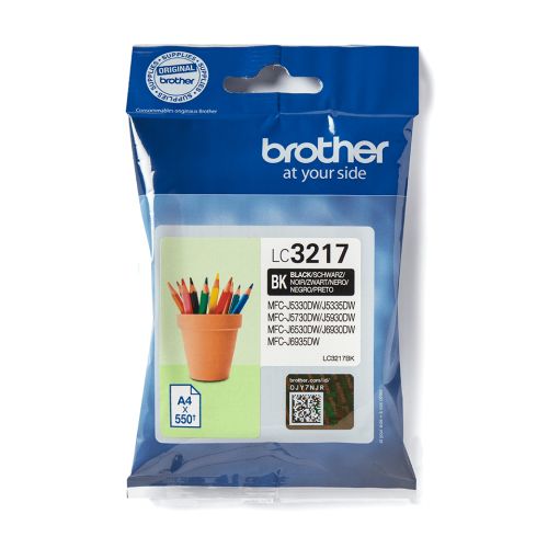 BROTHER Cartucho de tinta negra para MFCJ5330,MFCJ6530DW,MFCJ6930DW , Brother , BROLC3217BK , 4977766762113